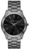  Shop Authentic Michael Kors Slim Runway Quartz Black Dial Grey Steel Strap Watch For Men - MK1044 - Luxxuri