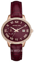  Shop Authentic Michael Kors Whitley Quartz Burgundy Dial Burgundy Leather Strap Watch For Women - MK2430 - Luxxuri