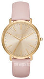  Shop Authentic Michael Kors Jaryn Quartz Gold Dial Pink Leather Strap Watch For Women - MK2471 - Luxxuri