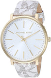  Shop Authentic Michael Kors Pyper Quartz Silver Dial White Leather Strap Watch For Women - MK2858 - Luxxuri