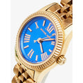  Shop Authentic Michael Kors Lexington Quartz Blue Dial Rose Gold Steel Strap Watch For Women - MK3272 - Luxxuri
