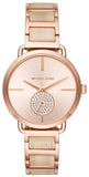  Shop Authentic Michael Kors Portia Quartz Rose Gold Dial Rose Gold Steel Strap Watch For Women - MK3678 - Luxxuri
