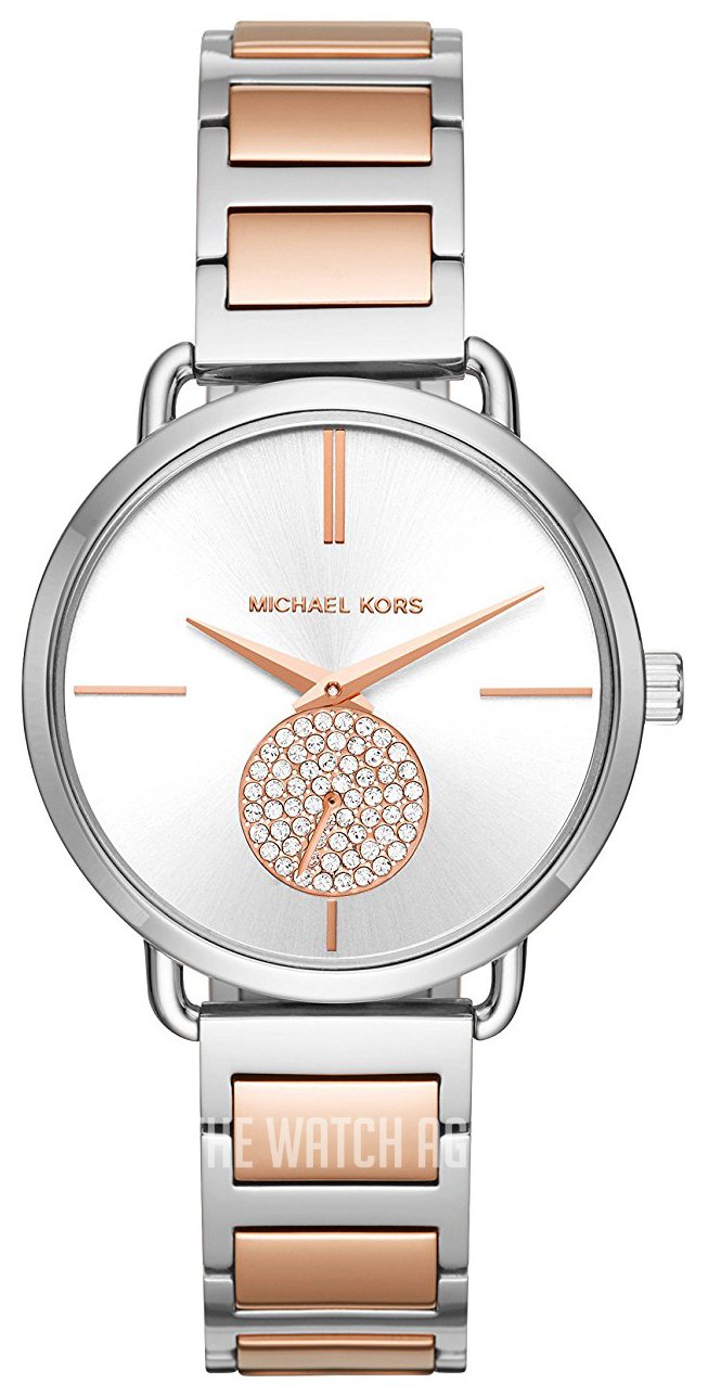  Shop Authentic Michael Kors Portia Quartz Silver Dial Two Tone Steel Strap Watch For Women - MK3709 - Luxxuri