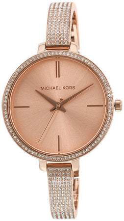  Shop Authentic Michael Kors Jaryn Quartz Rose Gold Dial Rose Gold Steel Strap Watch For Women - MK3785 - Luxxuri