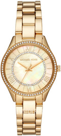  Shop Authentic Michael Kors Lauryn Quartz Mother of Pearl Gold Dial Gold Steel Strap Watch For Women - MK4490 - Luxxuri