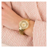  Shop Authentic Michael Kors Harlowe Three-Hand Quartz Gold Dial Gold Steel Strap Watch For Women - MK4709 - Luxxuri