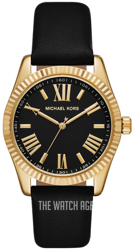  Shop Authentic Michael Kors Lexington Black Dial Black Leather Strap Watch For Women - MK4748 - Luxxuri