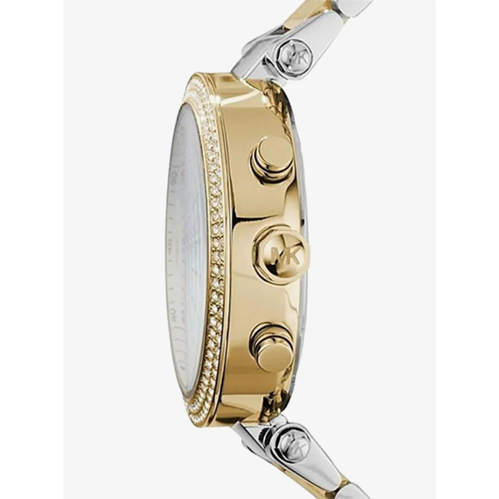  Shop Authentic Michael Kors Parker Chronograph Silver Dial Two Tone Steel Strap Watch For Women - MK5687 - Luxxuri