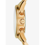  Shop Authentic Michael Kors Runway Chronograph Gold Dial Gold Steel Strap Watch For Women - MK5698 - Luxxuri