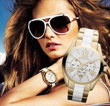  Shop Authentic Michael Kors Bradshaw Chronograph White Dial Two Tone Steel Strap Watch For Women - MK5743 - Luxxuri
