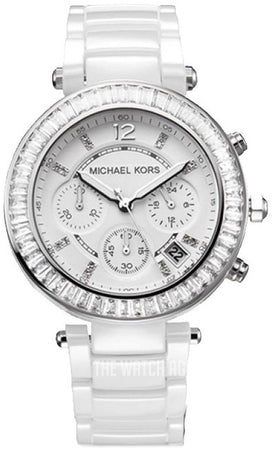  Shop Authentic Michael Kors Parker White Dial White Leather Strap Watch for Women - MK5848 - Luxxuri