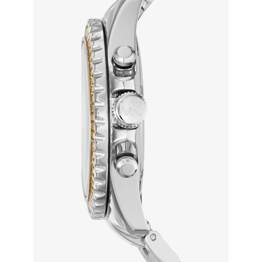  Shop Authentic Michael Kors Everest Chronograph Gold Dial Silver Steel Strap Watch For Women - MK5870 - Luxxuri