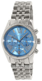  Shop Authentic Michael Kors Lexington Chronograph Blue Dial Silver Steel Strap Watch For Women - MK5887 - Luxxuri