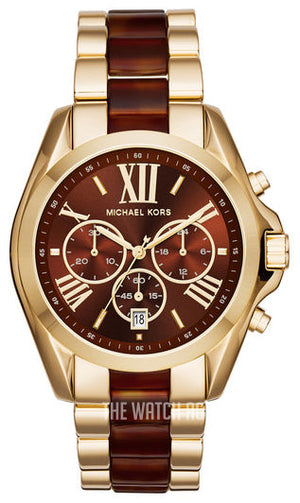  Shop Authentic Michael Kors Bradshaw Chronograph Burgundy Dial Two Tone Steel Strap For Women - MK6269 - Luxxuri