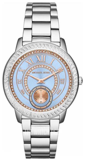  Shop Authentic Michael Kors Madelyn Quartz Blue Dial Silver Steel Strap Watch For Women - MK6286 - Luxxuri