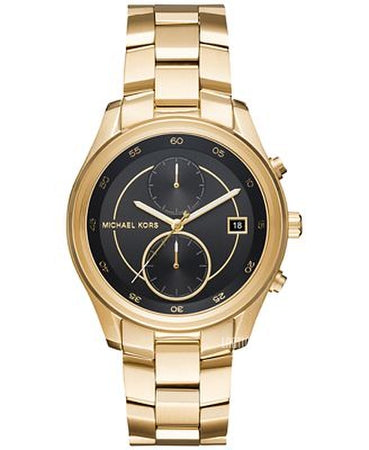  Shop Authentic Michael Kors Blair Quartz Black Dial Gold Steel Strap Watch For Women - MK6497 - Luxxuri