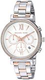  Shop Authentic Michael Kors Sofie Chronograph Quartz White Dial Two Tone Steel Strap Watch For Women - MK6558 - Luxxuri