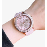  Shop Authentic Michael Kors Quartz Pink Dial Pink Silicone Strap Watch For Women - MK6946 - Luxxuri