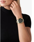  Shop Authentic Michael Kors Bradshaw Chronograph Black Dial Gold Steel Strap Watch For Women - MK6959 - Luxxuri