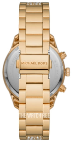  Shop Authentic Michael Kors Layton Chronograph Gold Dial Gold Steel Strap Watch For Women - MK6977 - Luxxuri