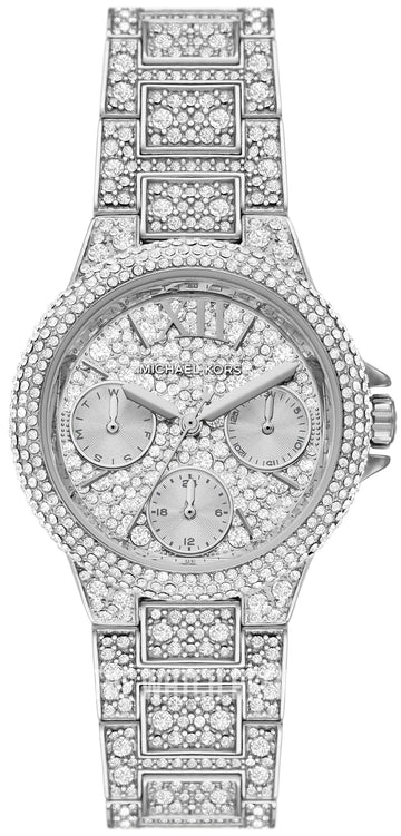  Shop Authentic Michael Kors Camille Multifunction Crystals Silver Dial Silver Steel Strap Watch For Women - MK6996 - Luxxuri