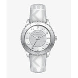  Shop Authentic Michael Kors Runway Three Hand White Dial White Leather Strap Watch For Women - MK6998 - Luxxuri