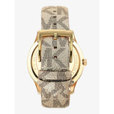  Shop Authentic Michael Kors Runway Three Hand Quartz Gold Dial Brown Leather Strap Watch For Women - MK6999 - Luxxuri