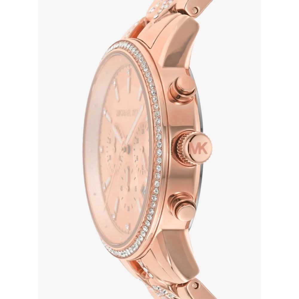  Shop Authentic Michael Kors Ritz Chronograph Rose Gold Dial Rose Gold Steel Strap Watch For Women - MK7223 - Luxxuri