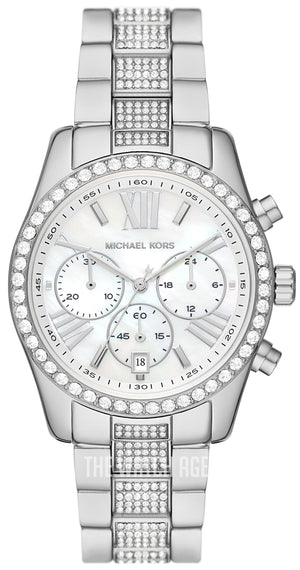  Shop Authentic Michael Kors Lexington Chronograph White Dial Silver Steel Strap Watch For Women - MK7243 - Luxxuri