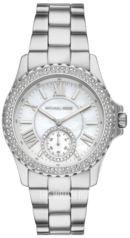  Shop Authentic Michael Kors Everest Three hand Silver Dial Silver Steel Strap Watch For Women - MK7403 - Luxxuri