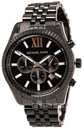  Shop Authentic Michael Kors Lexington Chronograph Black Dial Black Steel Strap Watch For Men - MK8467 - Luxxuri