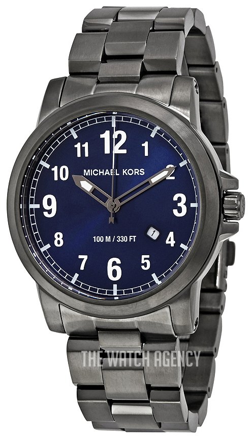  Shop Authentic Michael Kors Paxton Analog Blue Dial Grey Steel Strap Watch For Men - MK8499 - Luxxuri