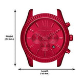  Shop Authentic Michael Kors Lexington Chronograph Red Dial Red Steel Strap Watch For Men - MK8814 - Luxxuri