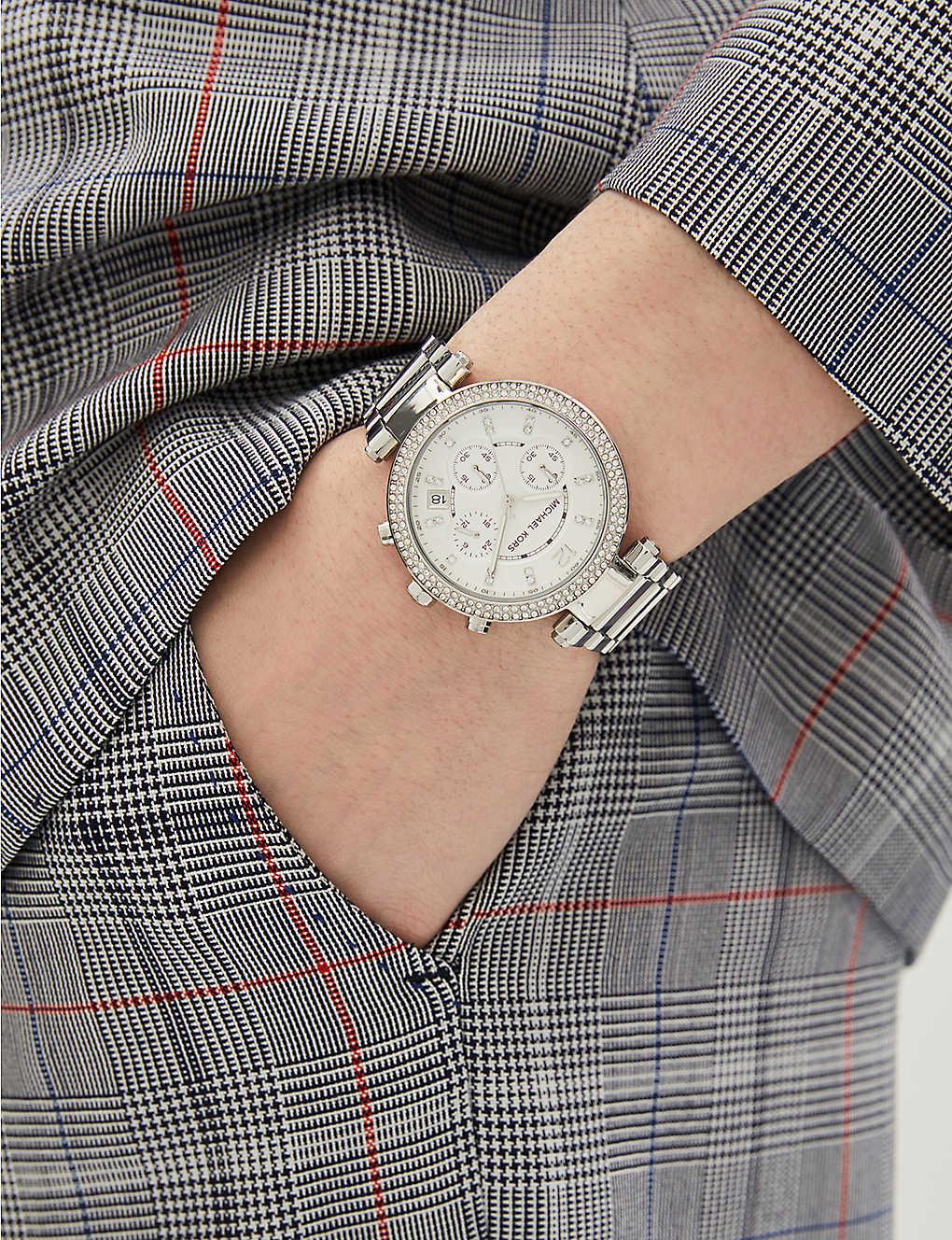  Shop Authentic Michael Kors Parker Silver Dial Silver Steel Strap Watch for Women - MK5353 - Luxxuri