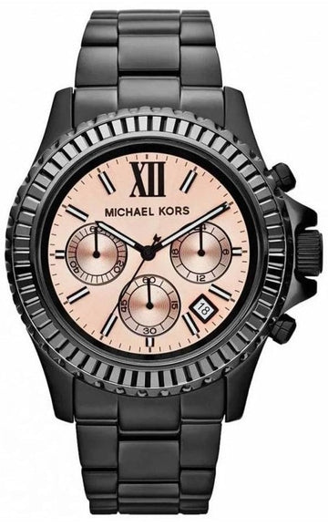  Shop Authentic Michael Kors Everest Quartz Rose Gold Dial Black Steel Strap Watch For Women - MK5872 - Luxxuri