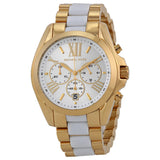  Shop Authentic Michael Kors Bradshaw Chronograph White Dial Two Tone Steel Strap Watch For Women - MK5743 - Luxxuri