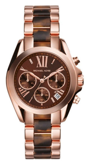 Shop Authentic Michael Kors Bradshaw Chronograph Brown Dial Two Tone Steel Strap Watch For Women - MK5944 - Luxxuri
