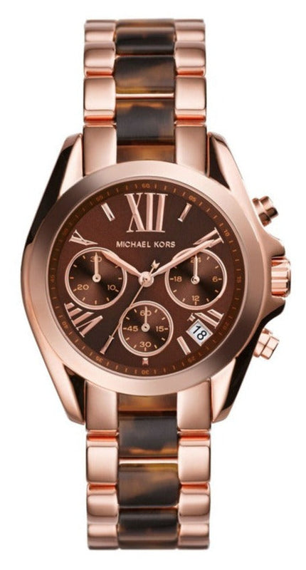  Shop Authentic Michael Kors Bradshaw Chronograph Brown Dial Two Tone Steel Strap Watch For Women - MK5944 - Luxxuri