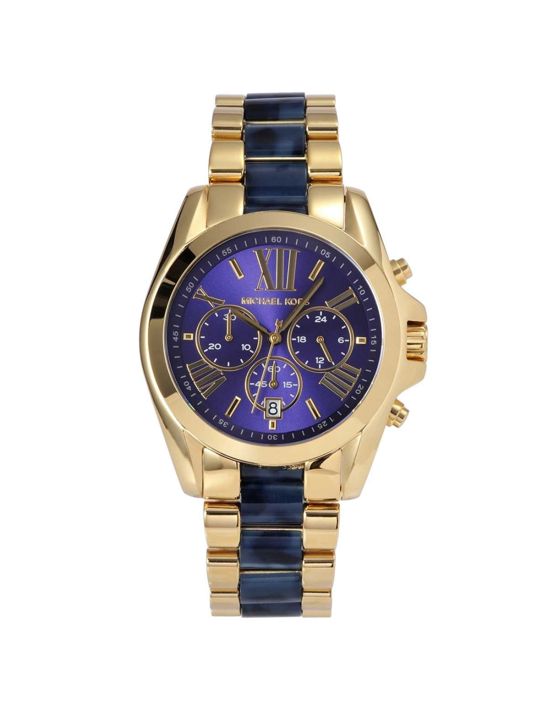  Shop Authentic Michael Kors Bradshaw Navy Blue Dial Two Tone Steel Strap Watch for Women - MK6268 - Luxxuri