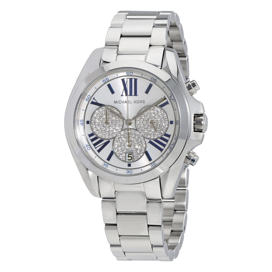  Shop Authentic Michael Kors Bradshaw Quartz Silver Dial Silver Steel Strap Watch For Women - MK6320 - Luxxuri