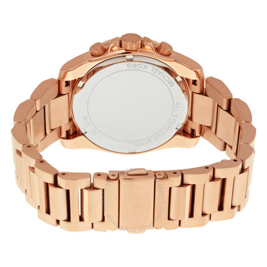  Shop Authentic Michael Kors Brecken Chronograph Quartz Rose Gold Dial Rose Gold Steel Strap Watch For Women - MK6367 - Luxxuri