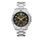  Shop Authentic Michael Kors Brecken Chronograph Green Dial Silver Steel Strap Watch For Men - MK8984 - Luxxuri