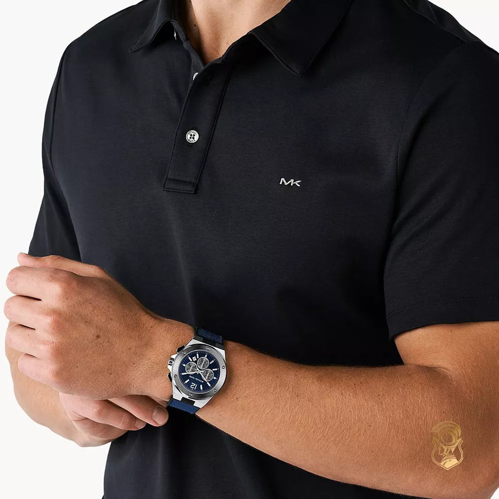  Shop Authentic Michael Kors Brecken Chronograph Blue Dial Blue Rubber Strap Watch For Men - MK8923 - Luxxuri