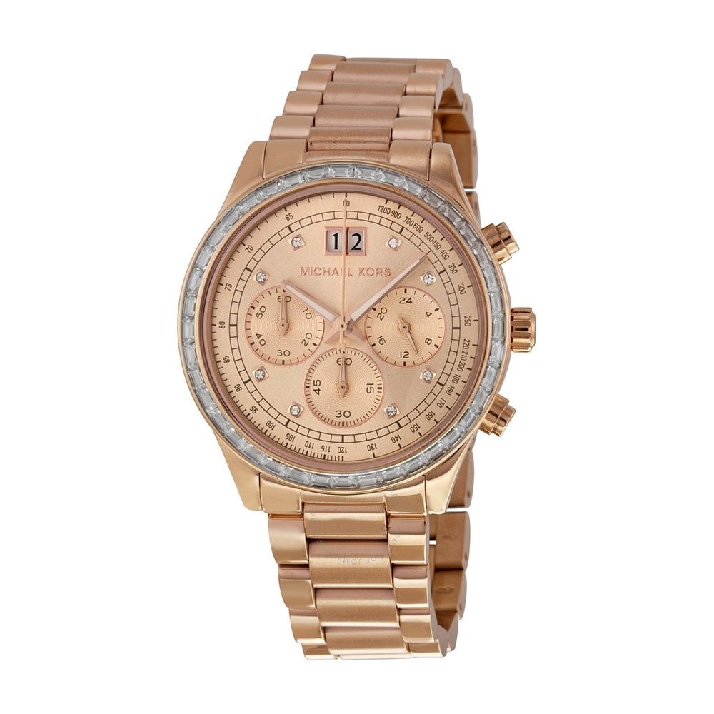  Shop Authentic Michael Kors Brinkley Rose Gold Dial Rose Gold Steel Strap Watch for Women - MK6204 - Luxxuri