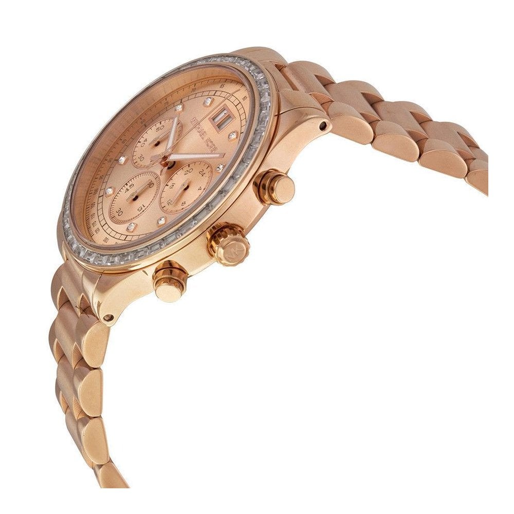  Shop Authentic Michael Kors Brinkley Rose Gold Dial Rose Gold Steel Strap Watch for Women - MK6204 - Luxxuri