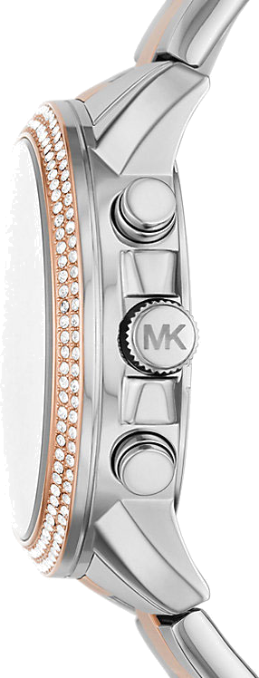  Shop Authentic Michael Kors Bryn Pavé White Dial Two Tone Steel Strap Watch For Women - MK7201 - Luxxuri