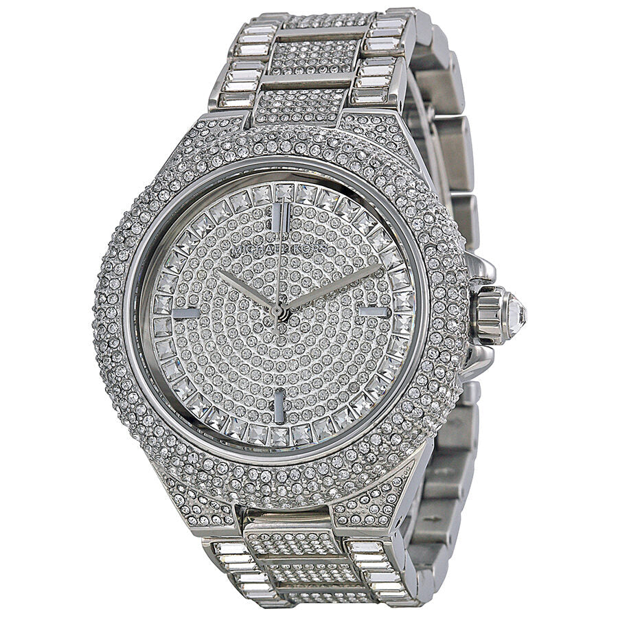  Shop Authentic Michael Kors Kerry Crystal Pave Silver Dial Silver Steel Strap Watch For Women - MK3359 - Luxxuri