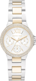  Shop Authentic Michael Kors Camille Multifunction Silver Dial Two Tone Steel Strap Watch For Women - MK6982 - Luxxuri