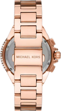 Michael Kors Camille Chronograph White Dial Rose Gold Steel Strap Watch For Women - MK6995