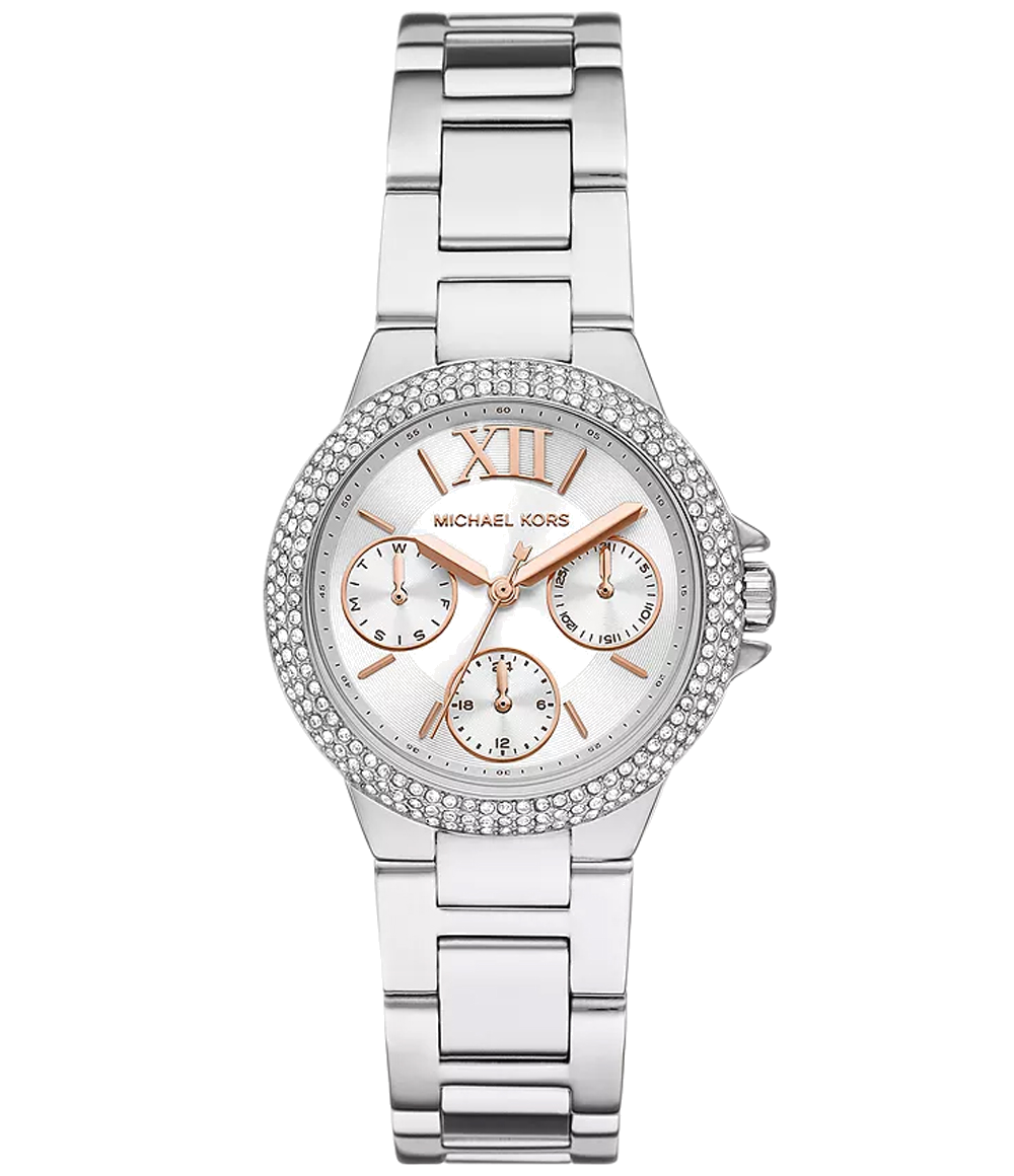  Shop Authentic Michael Kors Camille Chronograph White Dial Silver Steel Strap Watch For Women - MK7198 - Luxxuri